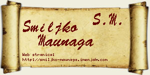 Smiljko Maunaga vizit kartica